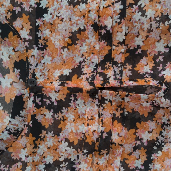 REVOLVE Sanctuary Pintuck Blouse with Floral Design, Harvest, Womens Size Medium - Picture 9 of 13